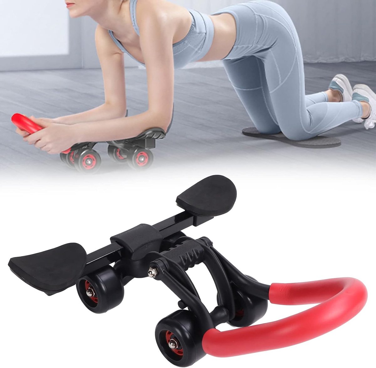 Opvouwbare Vierwielige Buikroller Roller - Ab-trainer Buikspiertraining Afslanken - 4 Wielen Billen Buikoefeningen