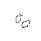 Paragon Cat. 925 zilveren onregelmatige geometrische minimalistische oorstekers
