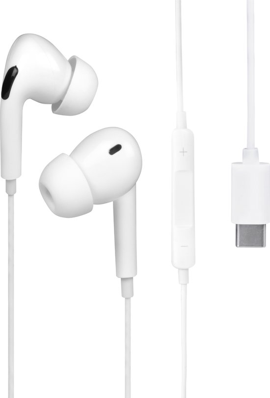Nuvance - Écouteurs avec fil - Connexion USB-C - Écouteurs avec fil - Écouteurs intra- Ear avec fil et microphone - Convient pour Samsung - Wit
