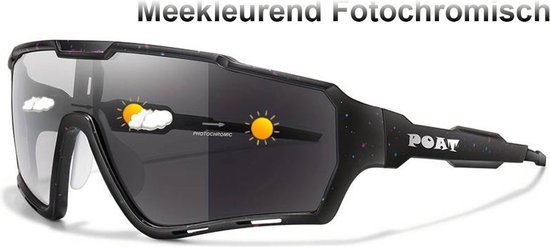 Fietsbril Fotochromische Sport zonnebril meekleurende glazen