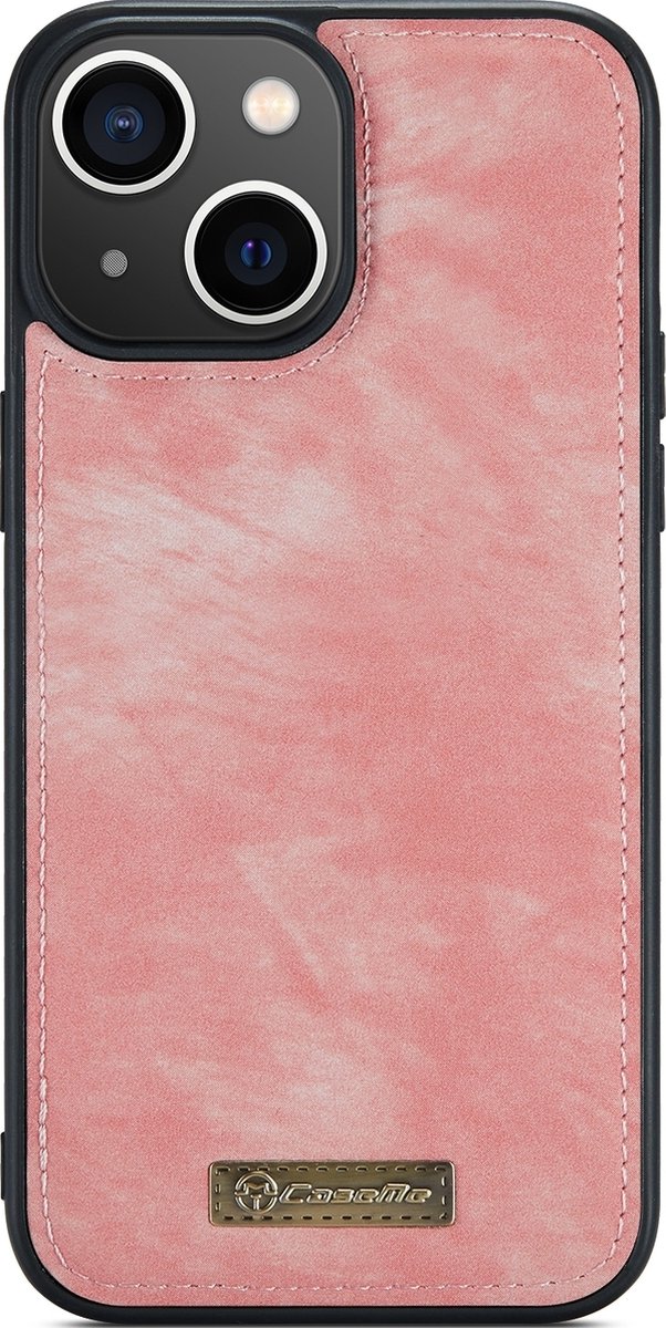 Caseme Telefoonhoesje geschikt voor Apple iPhone 15 Plus Hoesje | Caseme 008 Uitneembare 2in1 Bookcase Portemonnee | Pasjeshouder voor 8 Pasjes | Telefoonhoesje voor Pinpas / OV Kaart / Rijbewijs - Roze