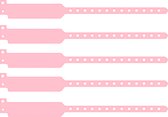 CombiCraft blanco vinyl polsbandjes baby roze - 500 stuks
