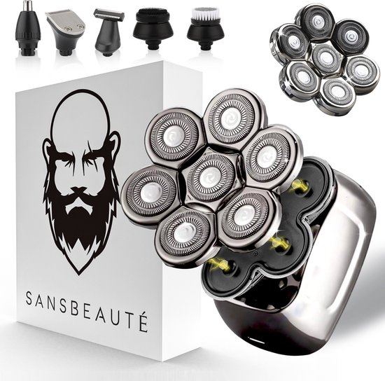 Sansbeauté Skull Sharp PRO 6-in-1 Scheerapparaat met Extra - 6-in-1 - €65,99
