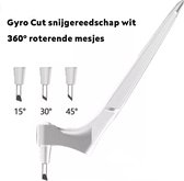 Outillage de coupe Gyro Cut - Blanc - Lame rotative à 360° - Passe-temps - Papier - karton - Cartes - Autocollants - Conception graphique