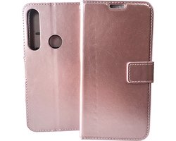 Bookcase Rosé Goud Geschikt voor Motorola Moto G8 Power Lite - portemonnee hoesje - ZT Accessoires