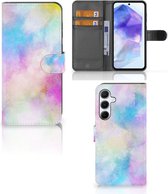 Telefoonhoesje Geschikt voor Samsung Galaxy A55 Bookcase Personaliseren Watercolor Light