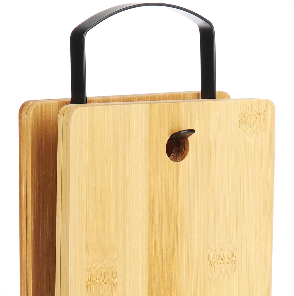 Set van 6 ontbijtplankjes van bamboehout - 22 x 14 x 0,8 cm houten plankjes set plankjes ontbijtplank houten plank