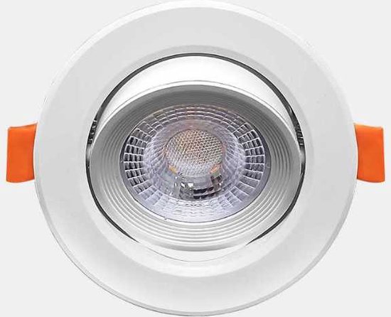 JL - 4.9W SMD LED Inbouwspot rond 3000K 370 lumen inbouwdiameter