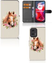Telefoonhoesje met Pasjes geschikt voor Motorola Moto G24 | G04 | G24 Power Paard