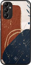 Casimoda® hoesje - Geschikt voor Samsung Galaxy A14 5G - Abstract Terracotta - Zwart TPU Backcover - Geometrisch patroon - Multi