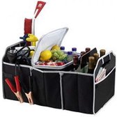 Kofferbakorganizer, opvouwbare kofferbaktas, autotas, vouwmand, zwart met versterkte handgrepen, ABS 55 cm x 35 cm x 30 cm