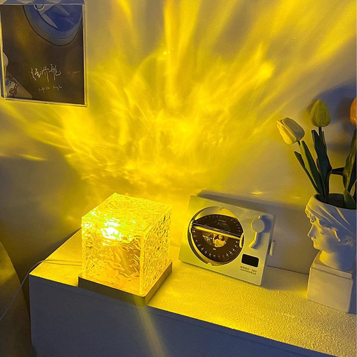 Tiktok lamp - Noorderlicht projector - Ocean projector - Watergolf lamp - Tesseract lamp - Kristallen lamp - Kristallen tafellamp - Noorderlicht lamp – foto 4