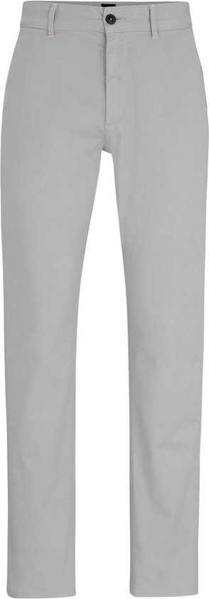 BOSS - Satin Chino Grijs - Heren - Maat W 33 - L 32 - Slim-fit