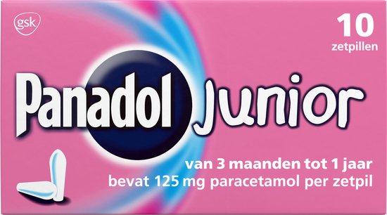 Panadol Junior Paracetamol 125mg - 1 x 10 zetpillen