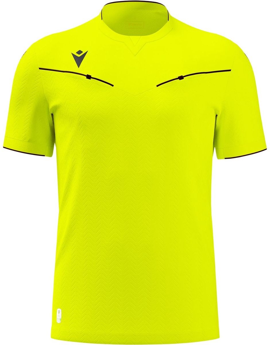 Macron Ponnet Eco Scheidsrechtersshirt Korte Mouw Heren - Fluogeel | Maat: XXL