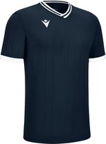 Macron Halley Shirt Korte Mouw Kinderen - Marine / Wit | Maat: 9-10 Y