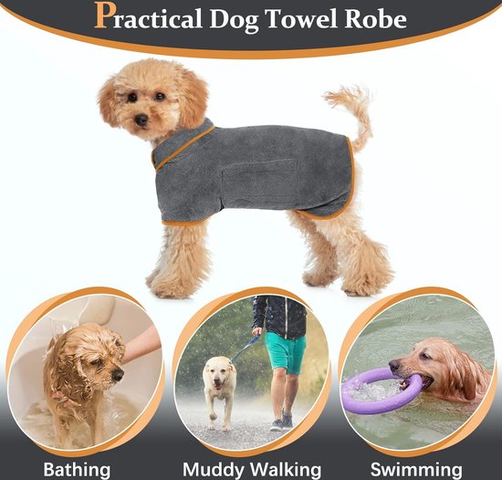 Tools-2 Groom luxe badjas voor honden large - Van Noord's Dierenvoeders Tools-2 Groom luxe badjas voor honden large - Van Noord's Dierenvoeders
