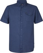 Petrol Industries - Heren Effen Overhemd Serendip - Blauw - Maat L