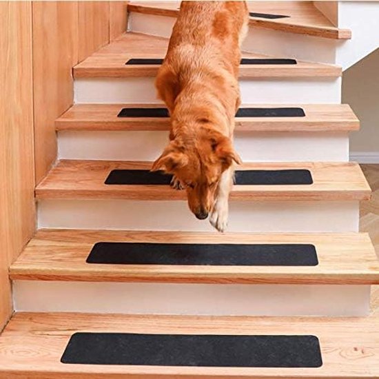 Marches d'escalier 20 x 76 cm, rampes d'escalier intérieures antidérapantes pour marches en bois, 14 pièces de bandes antidérapantes pour plus de sécurité et d'adhérence.