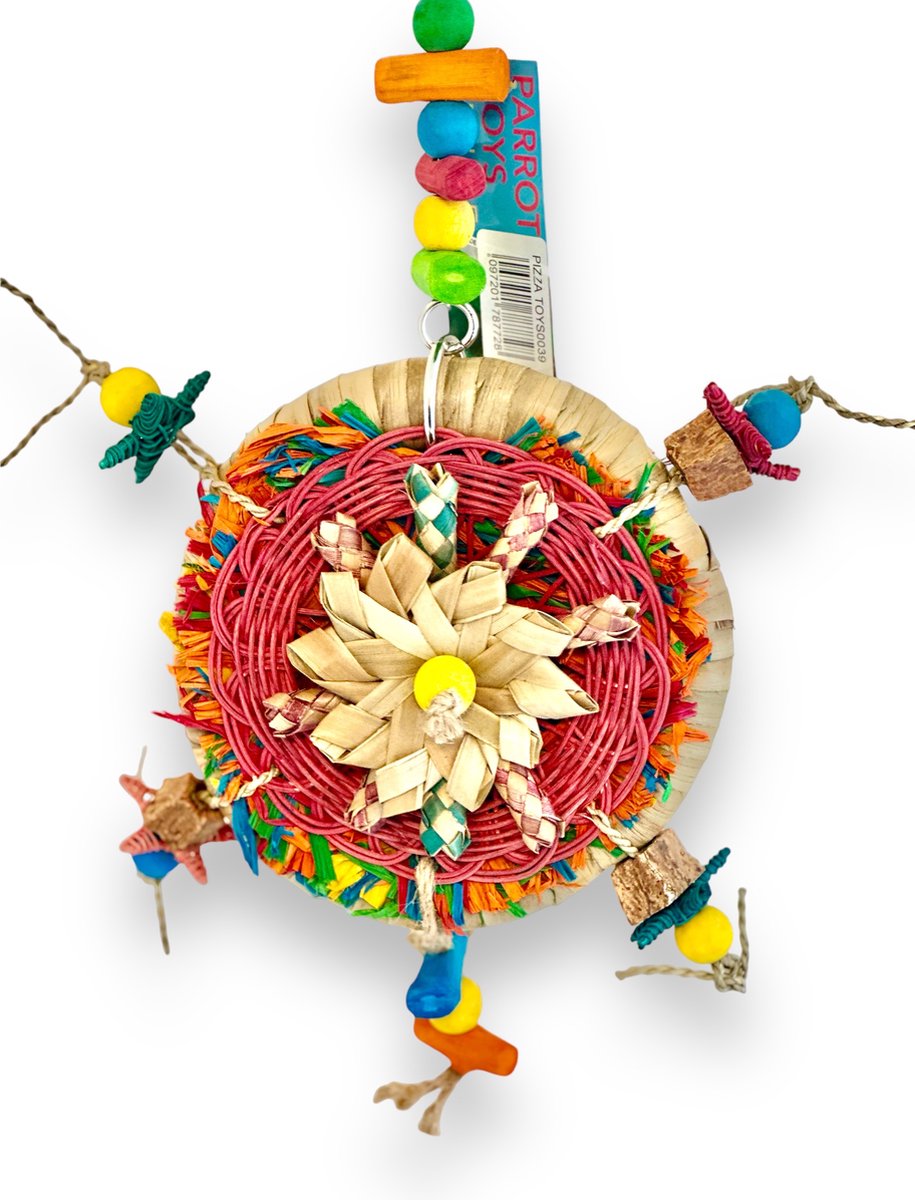Papegaaienspeelgoed Pizza - Speelgoed Vogels - Parkieten Speelgoed - Vogelspeelgoed