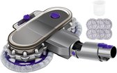 Elektrische Mop Dweil voor Dyson Steelstofzuiger - Mondstuk Accessoires Opzetstuk & Dweilsysteem voor V7 / V8 / V10 / V11 / V15 series - Vloerwisser en Vloermop - Nat & Droog - Inclusief 8 dweilmops