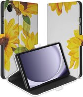 Uniek Geschikt voor Samsung Galaxy Tab A9 Tablethoesje Zonnebloemen Design | B2C Telecom