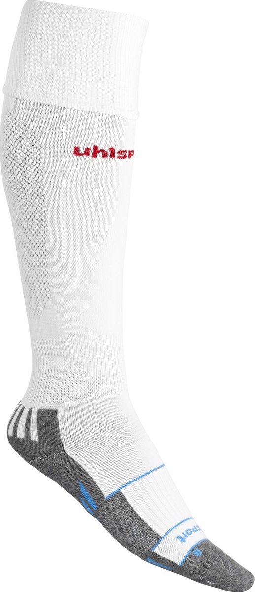 Uhlsport Team Pro Voetbalkousen - Wit / Rood | Maat: 33-36