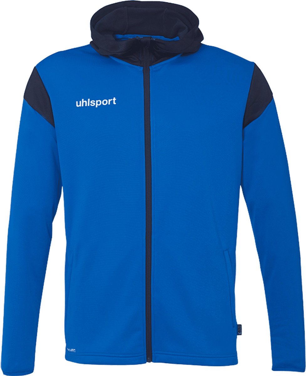 Uhlsport Squad 27 Jas Met Kap Kinderen - Azuurblauw / Marine | Maat: 140