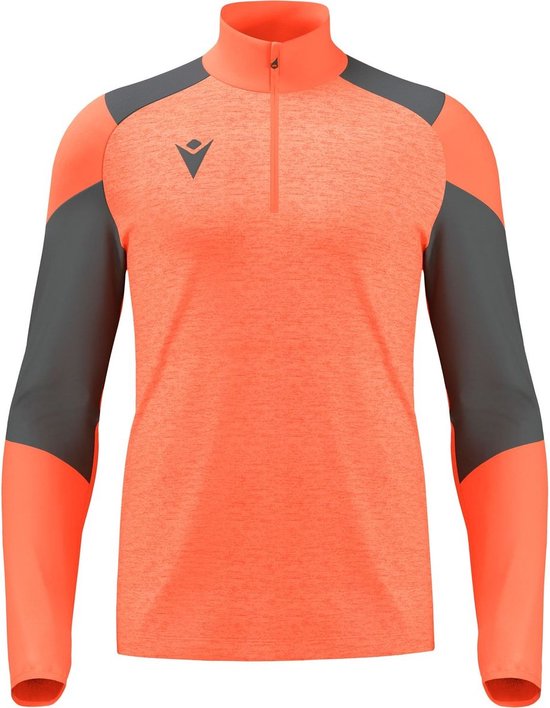 Macron Glory Izel Ziptop Kinderen - Coral Fluor / Antraciet | Maat: 7-8 Y