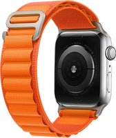 Alpine Loop Nylon Sport Band Compatibel met Apple Watch 38mm 40mm 41mm - Oranje Horlogebandje voor Mannen en Vrouwen, Verstelbaar met Metalen 6-Haak Sluiting voor iWatch Serie SE/9/8/7/6/5/4/3/2/1