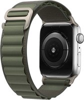 Alpine Loop Nylon Sport Band Compatibel met Apple Watch 38mm 40mm 41mm - Groen Horlogebandje voor Mannen en Vrouwen, Verstelbaar met Metalen 6-Haak Sluiting voor iWatch Serie SE/9/8/7/6/5/4/3/2/1