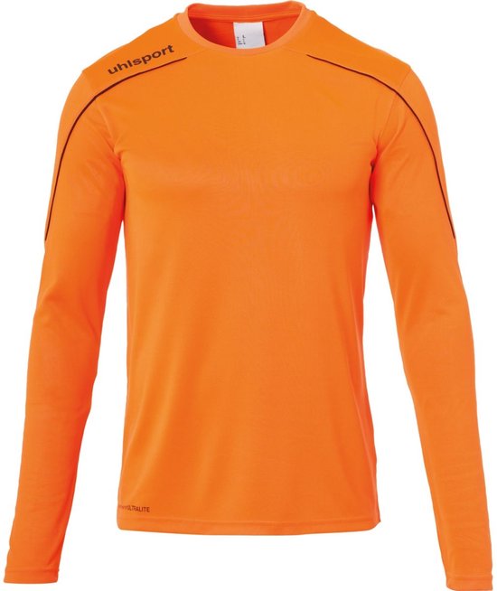 Uhlsport Stream 22 Voetbalshirt Lange Mouw Heren - Fluo Oranje / Zwart | Maat: 2XL