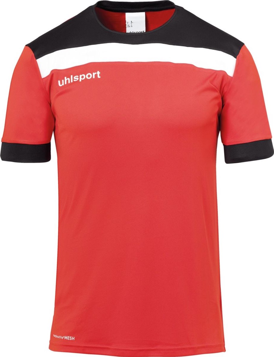 Uhlsport Offense 23 Shirt Korte Mouw Heren - Rood / Zwart / Wit | Maat: M