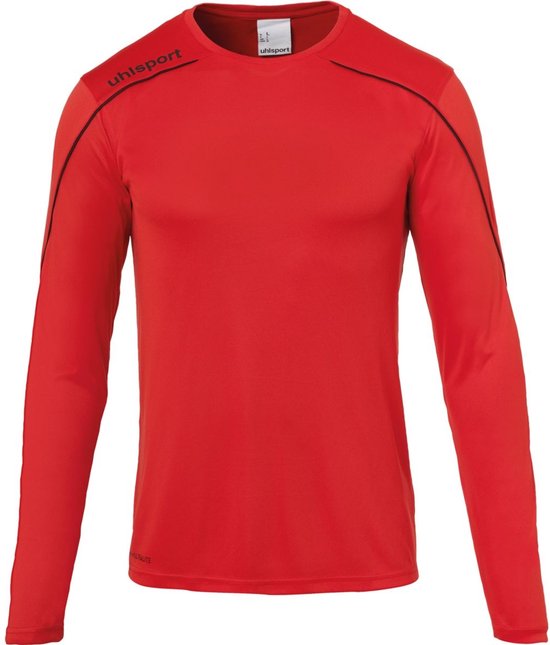 Uhlsport Stream 22 Voetbalshirt Lange Mouw Heren - Rood / Zwart | Maat: L