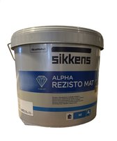 Sikkens Alpha Rezisto Mat - Matte vlekafstotende en makkelijk reinigbare binnen muurverf - 10 L - Wit