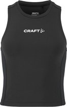 Craft Rush 2.0 Crop Top Dames - Zwart | Maat: XL