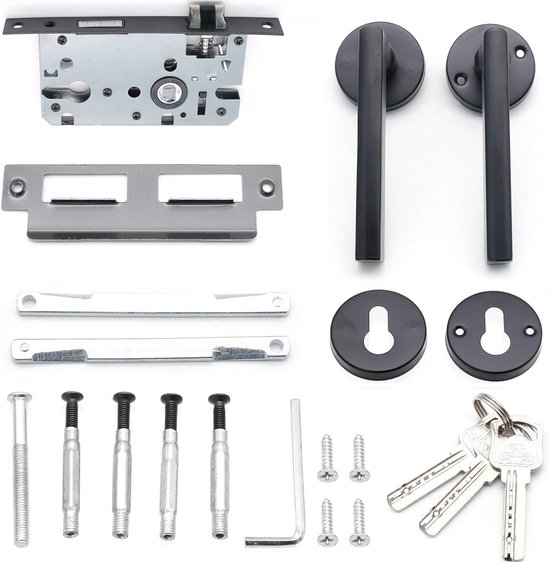 5 sets van T Bar interne hendel deurgrepen op Rose in Gun Metal Grey - Infinity Decor