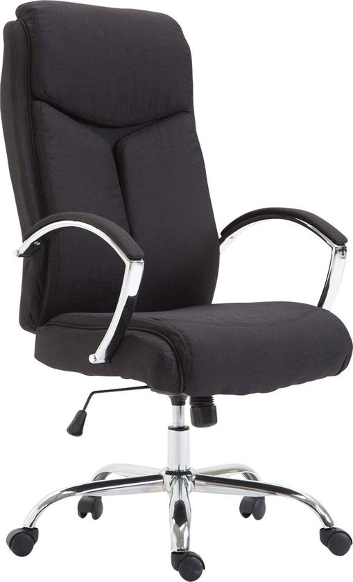 In And OutdoorMatch Bureaustoel Kaylynn - Zwart - Stof - Hoge kwaliteit bekleding - Exclusieve bureaustoel - Luxe uitstraling