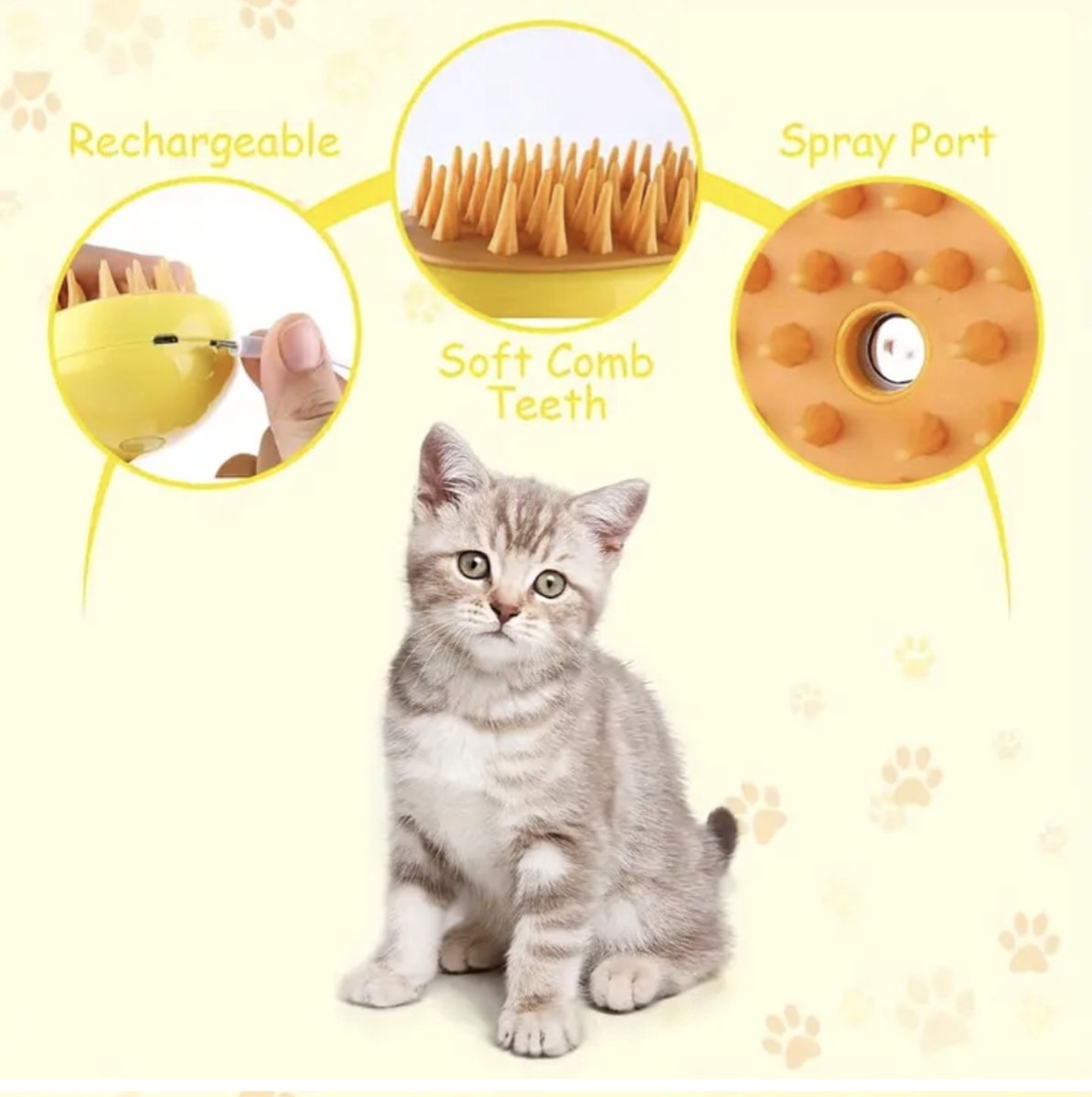 Katten / honden haarborstel met stoom