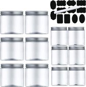 Voedselcontainers, vershoudpotten voor levensmiddelen, 8-delige set, met luchtdichte deksel, van kunststof, BPA-vrijv