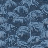 Natuur behang Profhome 961983-GU textiel behang gestructureerd met natuur patroon mat blauw 5,33 m2