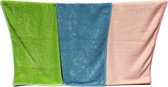 Microvezel - Doekjes - Voordeelpakket -Fijn gebreide - Groen - Blauw - Roze