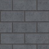 Steen tegel behang Profhome 343226-GU vliesbehang licht gestructureerd in steen look mat grijs 7,035 m2