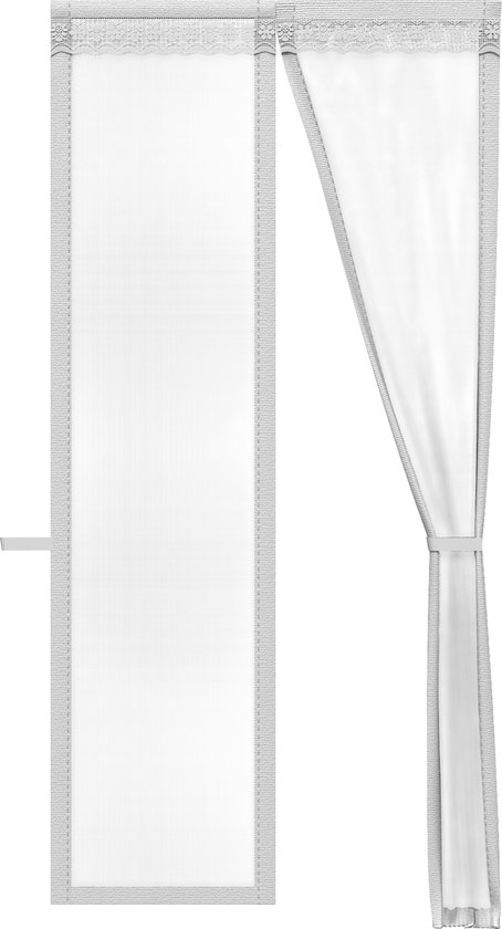 O'DADDY Deurgordijn Deluxe FIBER - Magnetisch Vliegengordijn - Voor Nieuwbouw en Standaard Deuren - Eenvoudige Installatie - Witte Hor - 100x230 cm