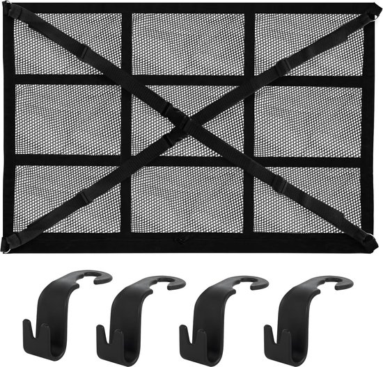 Kofferbaknet voor de auto, 80 x 100 cm, uitbreidbaar tot 210 x