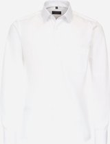 Redmond modern fit overhemd - popeline - wit - Strijkvriendelijk - Boordmaat: 45/46