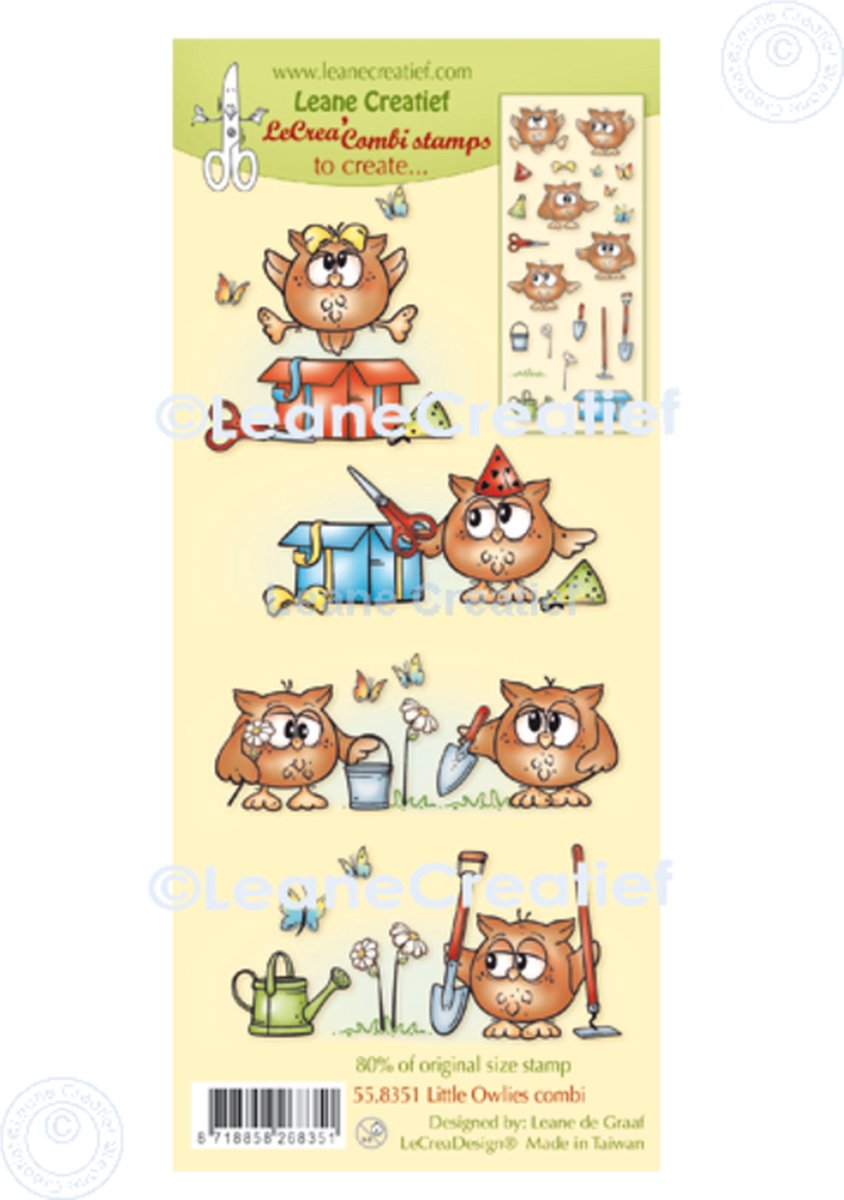 LeCrea - combi clear stamp Owlies 55.8351 (01-23)
