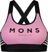Mons Royale Stella X-Back Bra Pink Stripe L