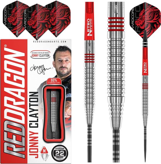 Red Dragon Jonny Clayton 2.0 90% - Dartpijlen 22 Gram van Merkloos — afbeelding 2