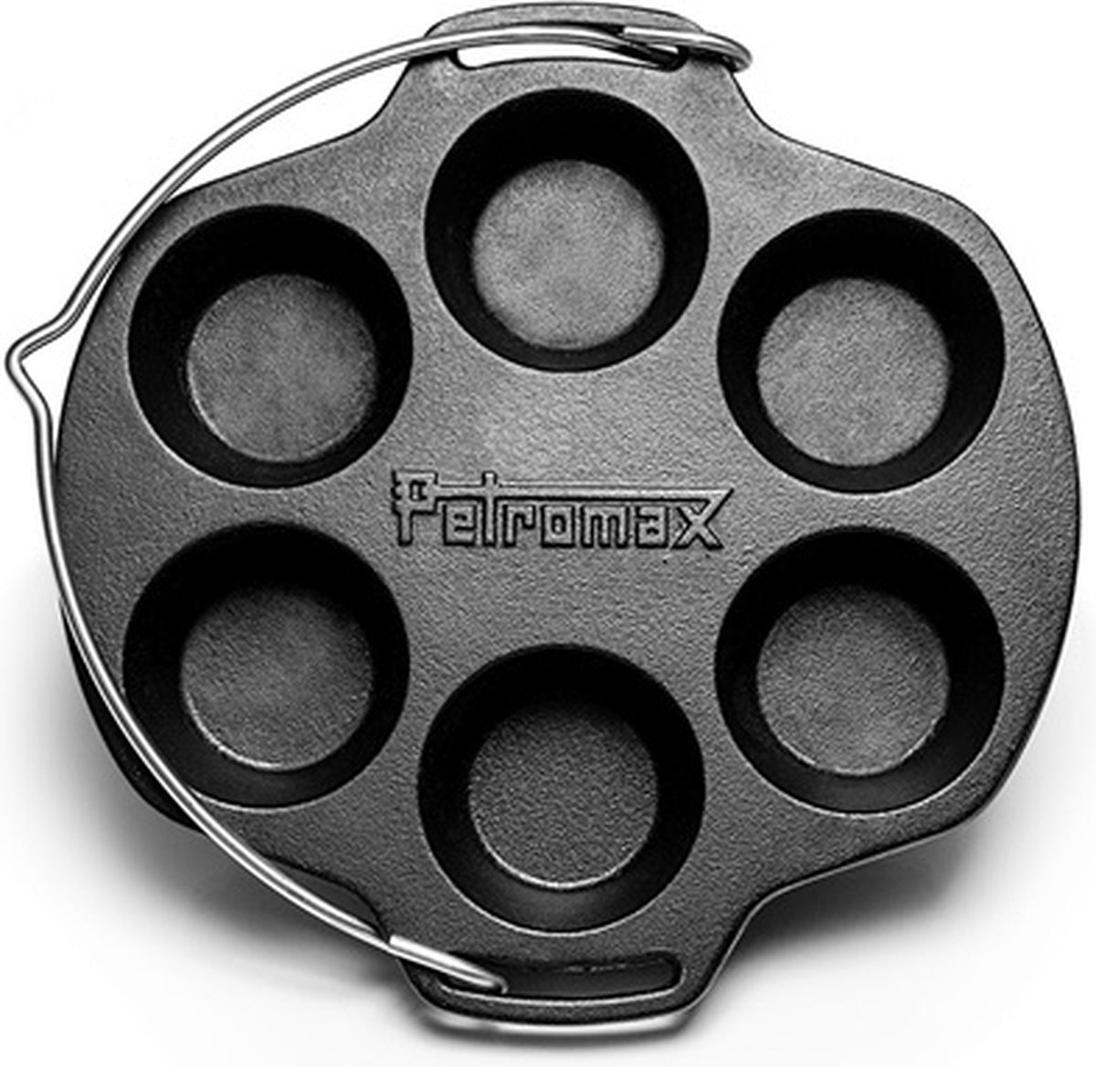 Petromax gietijzeren muffin bakvorm - 6 muffins - geschikt voor vuur, kolen, barbecue, fornuis en oven